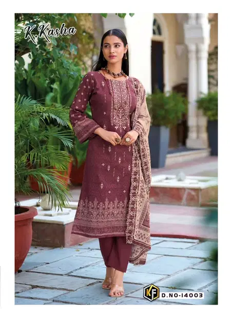 Keval K Kasha Vol 14 Luxury Heavy Cotton Dress Material Suppliers In India Catalog